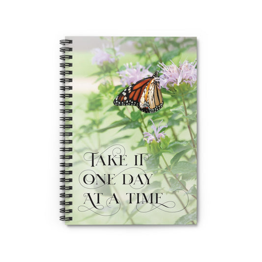 Monarch on Monarda Spiral Notebook - Ruled Line