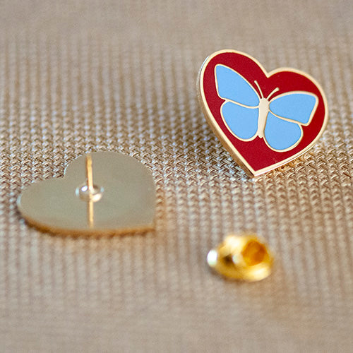 Butterfly Heart Enamel Pin