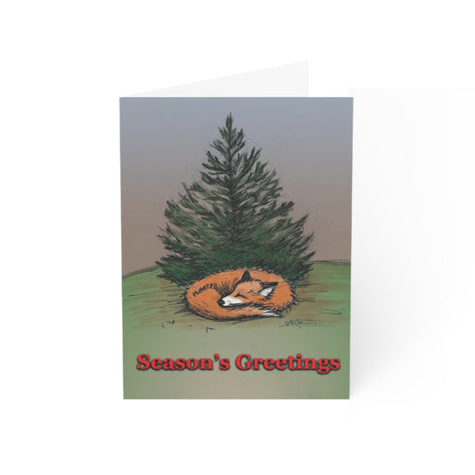 Fox and Fir Christmas Card